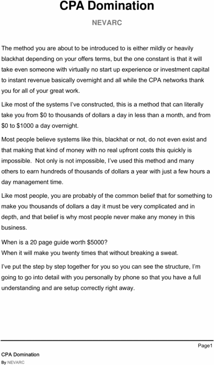 Product picture CPA Domination