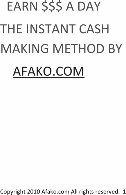 Product picture Earn $$ Every Day Online