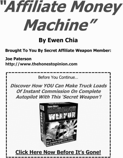 Product picture Ewen Chia - Affiliate Money Machine